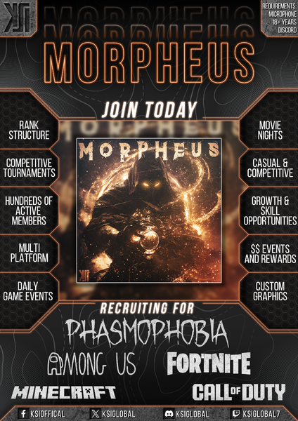 Squad recruitment poster made by KSI G 7